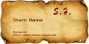 Stern Hanna névjegykártya